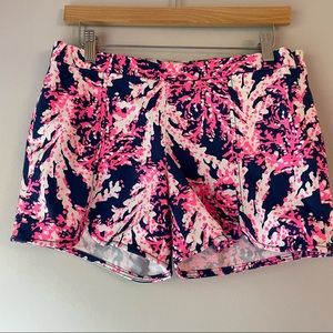 Lilly Pulitzer Beyond The Sea Hazelle Shorts Blue Pink